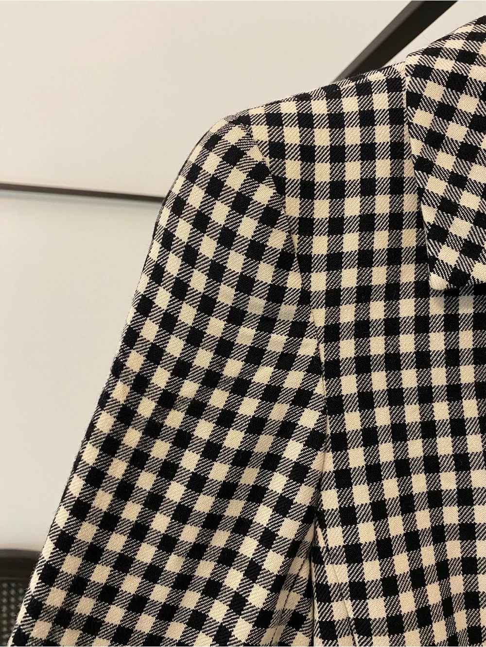 Christian Dior The Suit Vintage Wool Gingham Double-Breasted Jacket